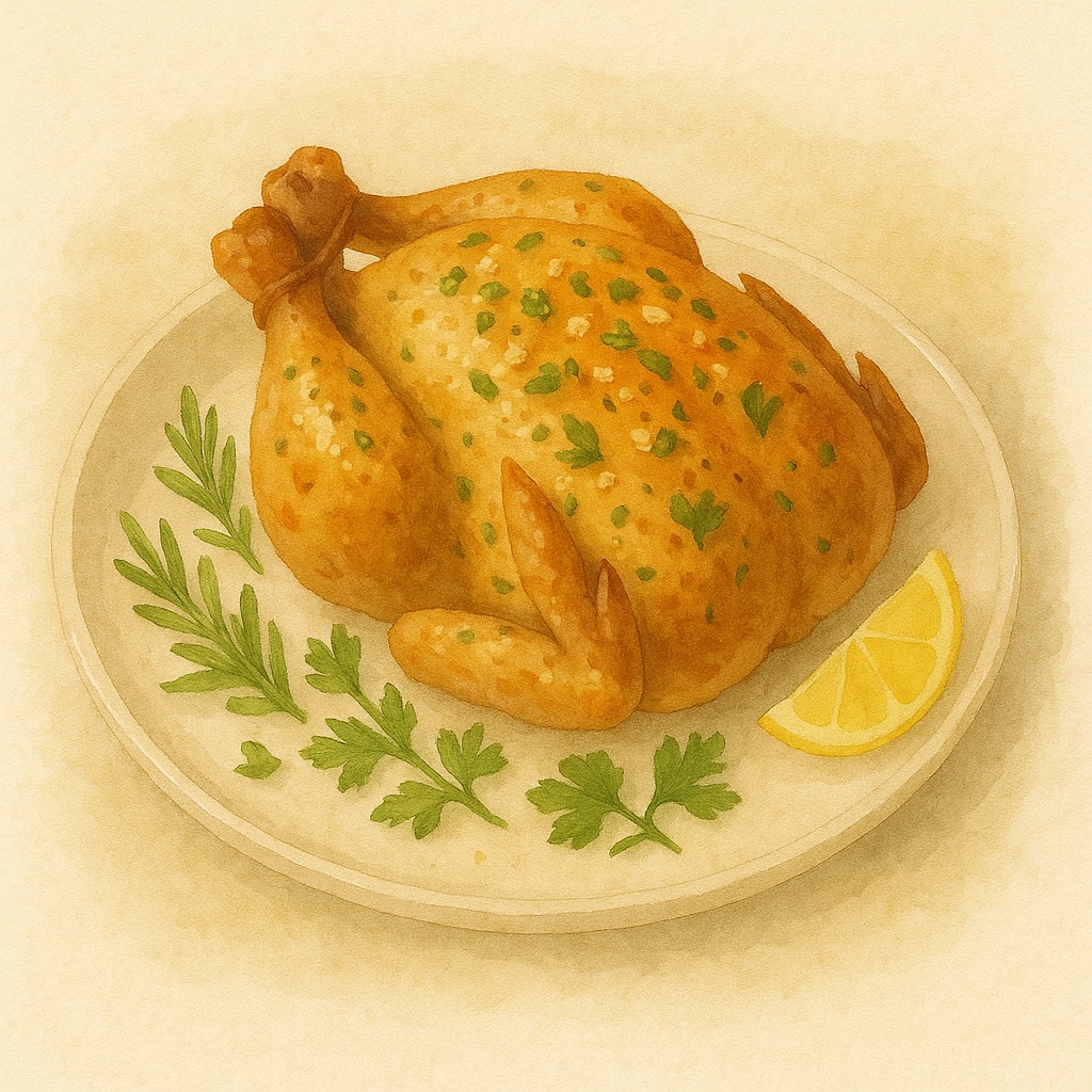 Garlic & Herb Roast Chicken with Lemon